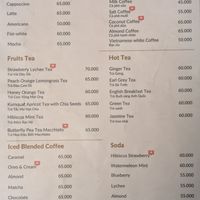 Menu at Hygge Coffee in Hoi An