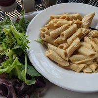 Vegan Mac and Cheese (minus a few bites) at French Meadow Bakery & Cafe in St Paul