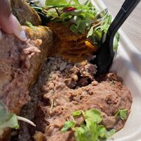 Healing Plate - beans and sweet potato mash are delicious!!  at French Meadow Bakery & Cafe in St Paul