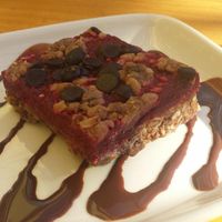 Chocolate raspberry bar at French Meadow Bakery & Cafe in St Paul
