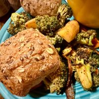 Chili Crunch Roasted Veggies with MultiGrain Bread at Souper Jenny Chamblee in Chamblee
