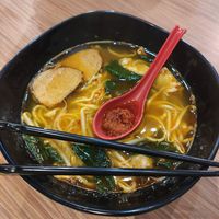'fish' noodle soup at Gold Lotus Vegetarian Restaurant in Penang