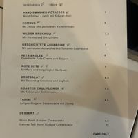 speisekarte  at Anitas in Berlin
