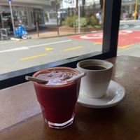 Juice and long black. Great Cuba street vibe    at Midnight Espresso in Wellington