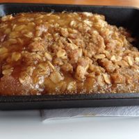 vegan Apple Cobbler close-up at Picazzo's Healthy Italian Kitchen in Scottsdale