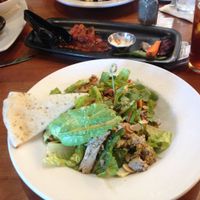 Asian salad and vegan wings at Picazzo's Healthy Italian Kitchen in Scottsdale