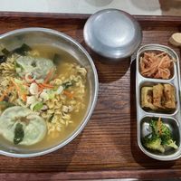 Ramen with dumplings   at Dajeon Cafe in Busan
