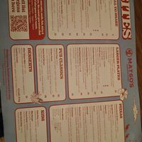 Food menu at Matso's Sunshine Coast Brewery in Eumundi