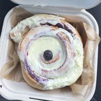 Blueberry lemon brioche roll   at Just Enjoy in Grand Rapids