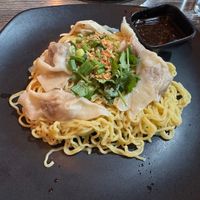 HONG KONG EGGLESS NOODLES W/ IMPOSSIBLE DUMPLINGS at Vegan Glory in Los Angeles