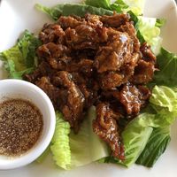 Citrus soy pork spareribs at Vegan Glory in Los Angeles