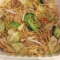 Chicken chow mein  at Vegan Glory in Los Angeles