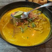 KHOSOI (YELLOW CURRY NOODLES) at Vegan Glory in Los Angeles