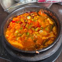 Sundubu jjigae (silken tofu stew) at Gogi Matcha Korean Restaurant in Cologne