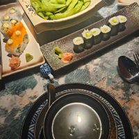 Avocado maki, edamame, summer roll sushi at Edo Asia in Southampton
