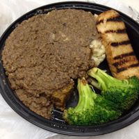 Homestyle Meat Loaf - packed to go (that's gravy atop the meatloaf & potatoes) at Karyn's Cooked in Chicago