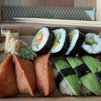 Vegan sushi at Tsukimi Sushi in Gothenburg