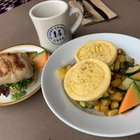 Vegan egg breakfast  at Street 14 Coffee in Astoria