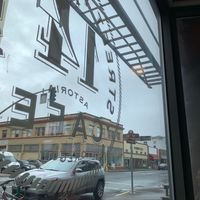 Front window  at Street 14 Coffee in Astoria