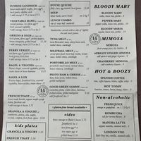 Menu at Street 14 Coffee in Astoria