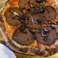 Pepperoni pizza, “Level 4”   at Fort George Brewery in Astoria