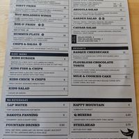 Menu showing a vegan salad at Fort George Brewery in Astoria