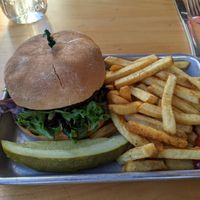 Isotope Burger at Fort George Brewery in Astoria