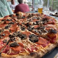 Level 4 pizza (the vegan option)   at Fort George Brewery in Astoria