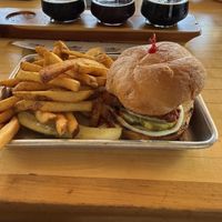 Nashville hot vegan chicken sandwich   at Fort George Brewery in Astoria