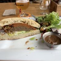 Vegan Italian sandwich - mmmm at Fort George Brewery in Astoria