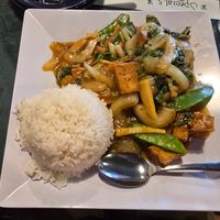 71 - Dau Hu Rau Xao Chay (stir  fried vegetables w/ tofu and rice). Specify soy sauce instead of oyster sauce.  at Pho Saigon in Springfield