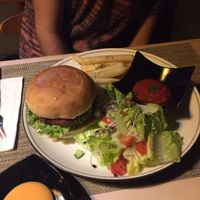 Teriyaki pork burger. at Soul R. Vegan Cafe in Taipei