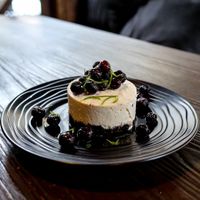 Blueberry lemon cheesecake at Soul R. Vegan Cafe in Taipei