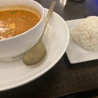 Yellow curry with tofu added at Saisaki Van Wert in Van Wert