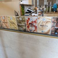 Labeled Vegan options at Gelateria GóGó in Verona