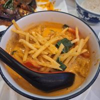 Vegan red curry with tofu at Wondee Thai Curry & Noodles in New York City