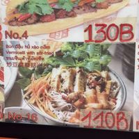 Menu  at Banh Mi & Pho Saigon in Bangkok