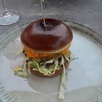 Vegan burger (mushroom based)  at Jay's in Graz