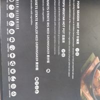 Two vegan dishes: four season hot pot, tofu vegetar hot pot at Garden Restaurant & Bar in Kongsberg