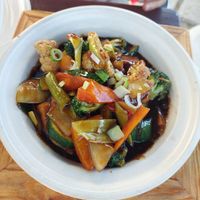 Tofu vegetar hot pot at Garden Restaurant & Bar in Kongsberg