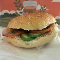 Vegetable burger at Tea Gully in Dubai