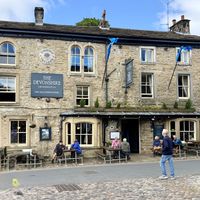 The famous exterior. Unfortunately, Tristan is not inside    at The Devonshire in Grassington