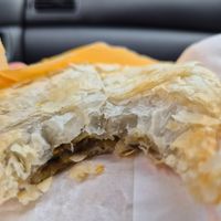 Vital Vegan patty (veg in spicy coconut curry) $8.95: good, creamy and spicy, the spice level was perfect and didn't linger at Jamaican Patty Bakehouse in Glebe