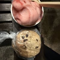 Vegan sorbet and chocolate chip cookie  at Main Street Sweets in Tarrytown