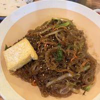 Japchae with most of tofu eaten already  at Tofu Story in Aurora