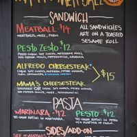 menu at Mama's Little Meatball at the Beer Porch in Portland