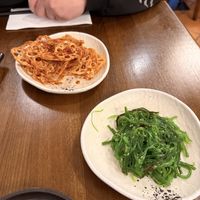lotus chips and seaweed salad  at Oshima in Frankston