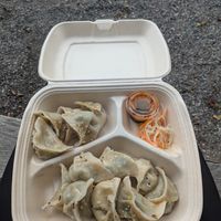 Vegan dumplings with tofu and spinach at Soja Soja dumpling & restaurant in Sollentuna