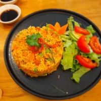 Vegan fried rice tom yum at Moc Chay in Ho Chi Minh City