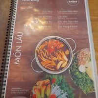 Menu in Vietnamese only at Moc Chay in Ho Chi Minh City